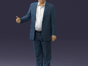 man in blue suit 0263 3D Model