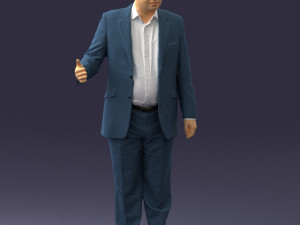 man in blue suit 0263 Modelo 3D