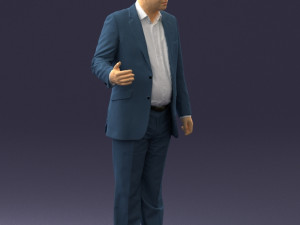 man in blue suit 0263 Modelo 3D