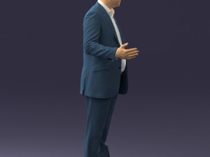 man in blue suit 0263 Modelo 3D