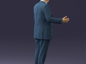 man in blue suit 0263 Modelo 3D