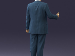man in blue suit 0263 Modelo 3D
