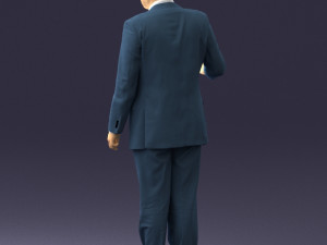 man in blue suit 0263 Modelo 3D
