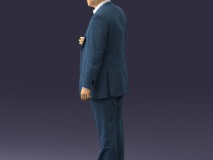 man in blue suit 0263 Modelo 3D