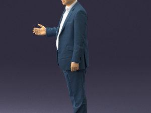 man in blue suit 0263 Modelo 3D