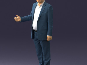 man in blue suit 0263 Modelo 3D