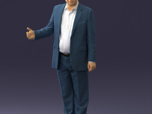man in blue suit 0263 Modelo 3D