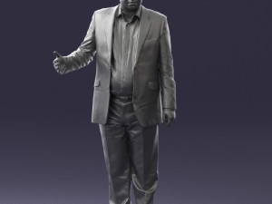 man in blue suit 0263 Modelo 3D