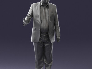 man in blue suit 0263 Modelo 3D
