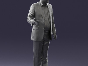 man in blue suit 0263 Modelo 3D