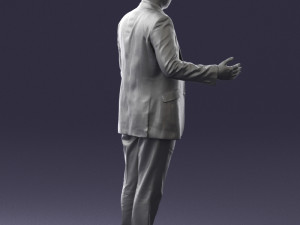 man in blue suit 0263 Modelo 3D