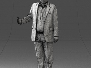 man in blue suit 0263 Modelo 3D