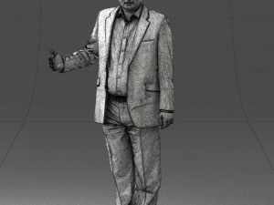man in blue suit 0263 Modelo 3D