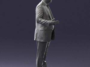 man in blue suit 0263 3d print ready 3D-printmodel