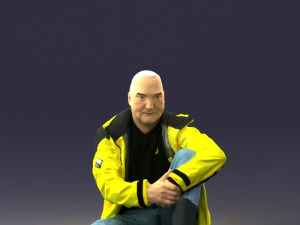 seated man 0264 3D Model
