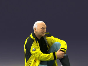 seated man 0264 3D Model