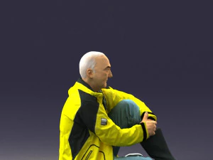 seated man 0264 3D Model