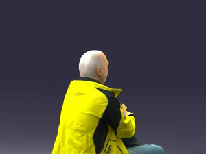 seated man 0264 3D Model