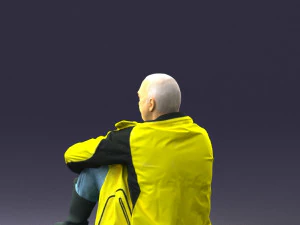 seated man 0264 3D Model