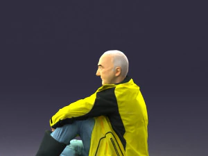 seated man 0264 3D Model