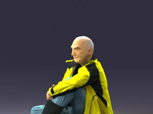 seated man 0264 3D Model