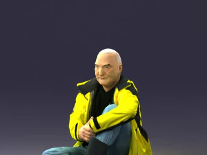 seated man 0264 3D Model