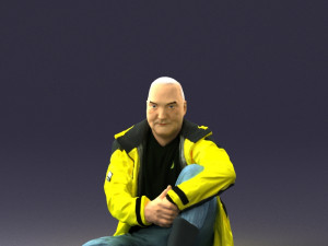 seated man 0264 3D Модель