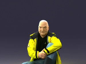 seated man 0264 3D Model