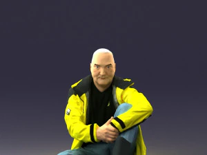 seated man 0264 3D Model