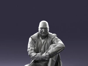 seated man 0264 3D Model