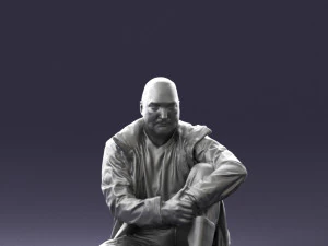 seated man 0264 3D Model