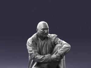 seated man 0264 3D Model