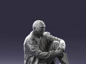 seated man 0264 3D Model