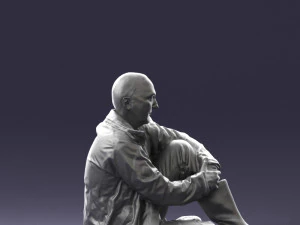 seated man 0264 3D Model