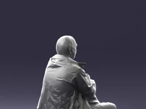 seated man 0264 3D Model