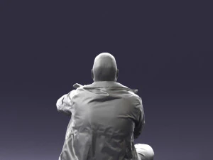 seated man 0264 3D Model
