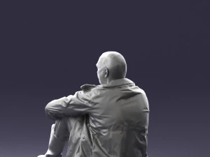 seated man 0264 3D Model