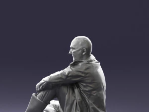 seated man 0264 3D Model