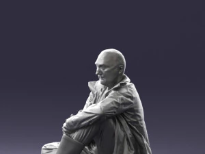 seated man 0264 3D Model