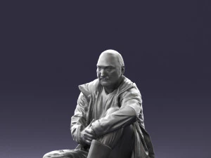 seated man 0264 3D Model