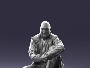 seated man 0264 3D Model