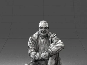 seated man 0264 3D Model