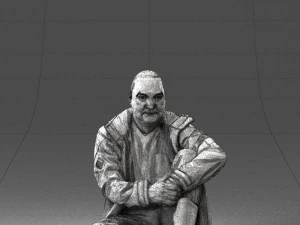 seated man 0264 3D Model
