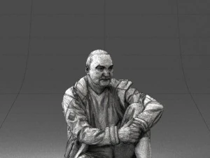 seated man 0264 3D Model