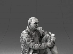 seated man 0264 3D Model