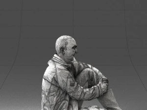 seated man 0264 3D Model