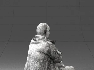seated man 0264 3D Model