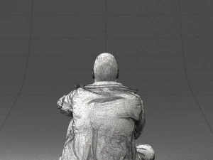 seated man 0264 3D Model