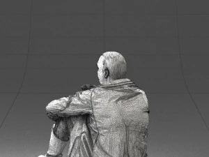 seated man 0264 3D Model