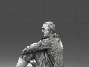 seated man 0264 3D Model